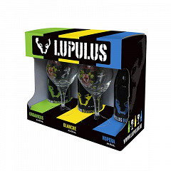Coffret cadeau bière Lupulus + 2 verres original